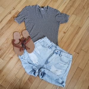 AMERICAN EAGLE High-Waisted Jean Shorts